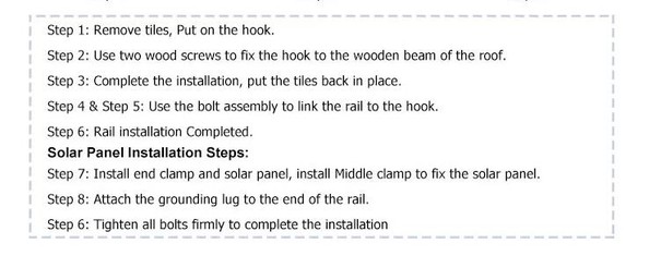 Tile Roof Solar Panel Mounting Hooks introduction Tile Roof Solar Panel Mounting Hooks introduction