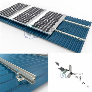 Trapesformede takklemmer i metall for solcellepanel
