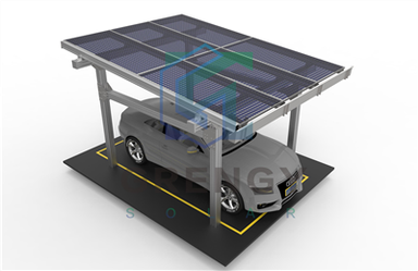 Vanntett solcelle carport i aluminium