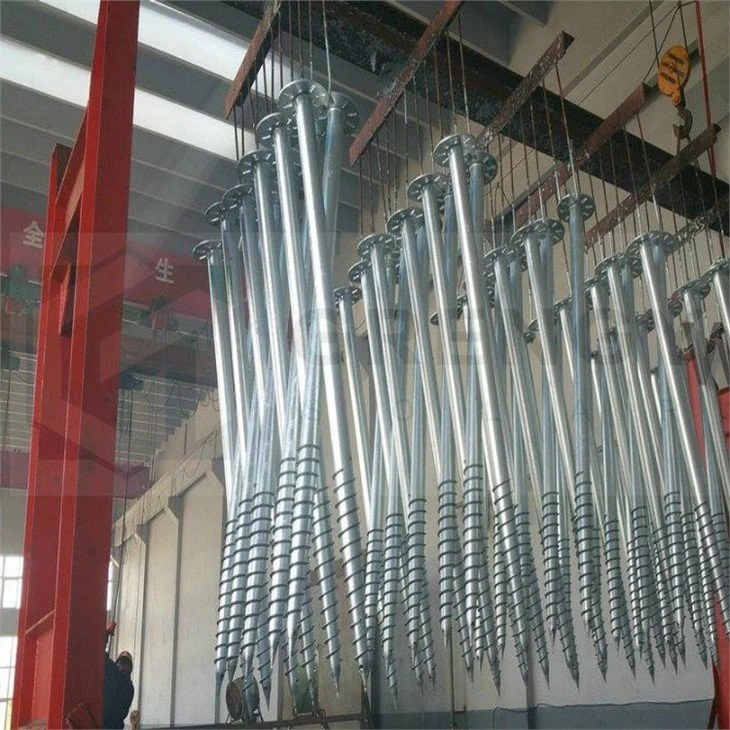 production process of screw pile with big blades
