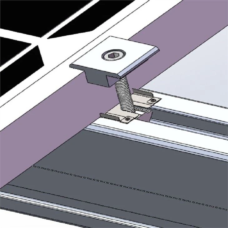 Solcelleklemme for aluminiumsprofilbrakett