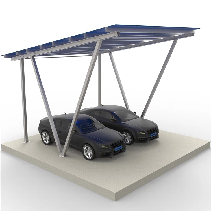 Carport solcellepanel struktur
