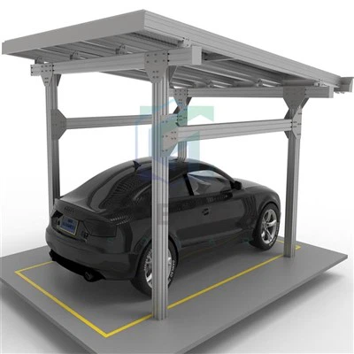 Aluminiums solcellekarportmonteringsstrukturer
