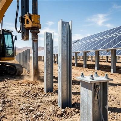 Høystyrke Solar Ramping Piles
